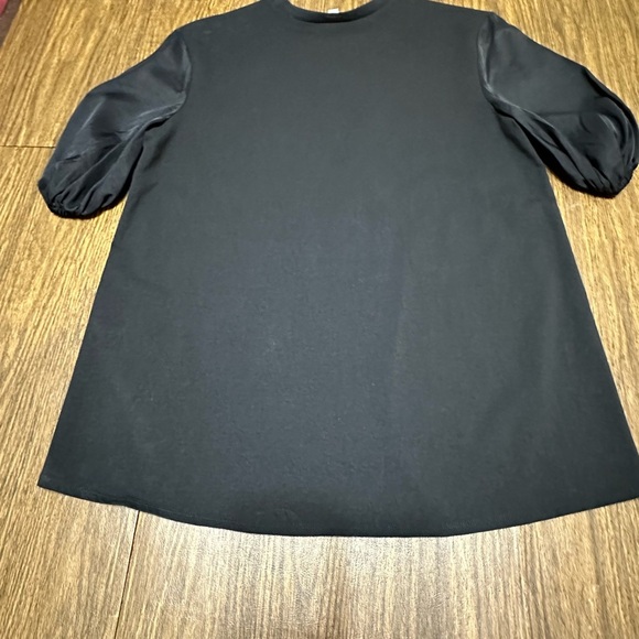 Elegant Black Top Dolman Sleeve‎ Crew Neck Blouse Minimalist Style - Picture 9 of 10